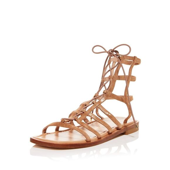 STUART WEITZMAN Womens Brown Kora Toe Block Heel Leather Gladiator Sandles 6 B - Picture 1 of 4